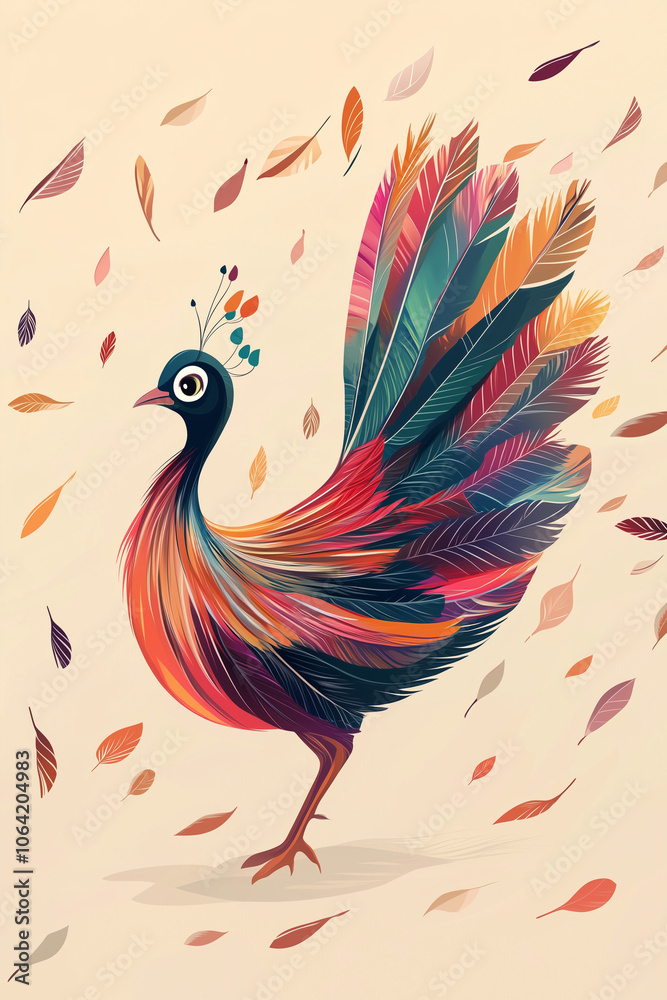 autumn bird illustration autumn bird illustration