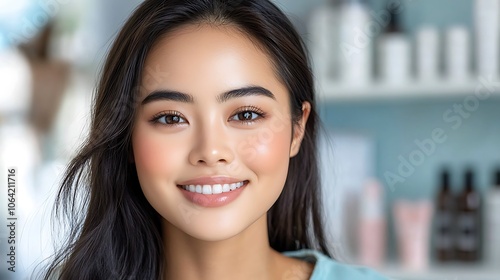 A serene patient sits comfortably in a consultation room, engaged in conversation with an ophthalmologist about various contact lens options, with a shelf of eye care products in the background.