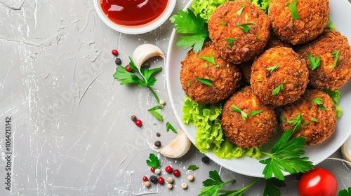Wallpaper Mural Delight in the golden, crispy cheese croquettes artfully arranged on a plate, ready to be devoured. Torontodigital.ca