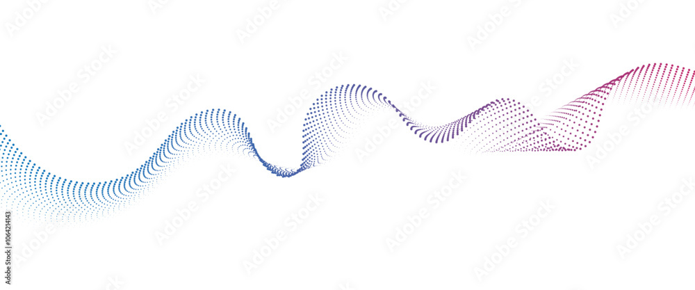 Flowing Dot Wave halftone gradient pattern on transparent background
Flowing Dot Wave halftone gradient pattern on transparent background