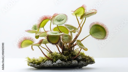 Venus flytrap tree on the white background