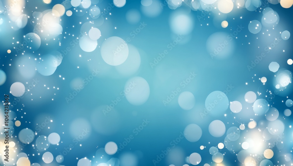 Abstract blue blurred background vector design with empty copy space in the middle for presentation, modern, clean, and minimalist style.