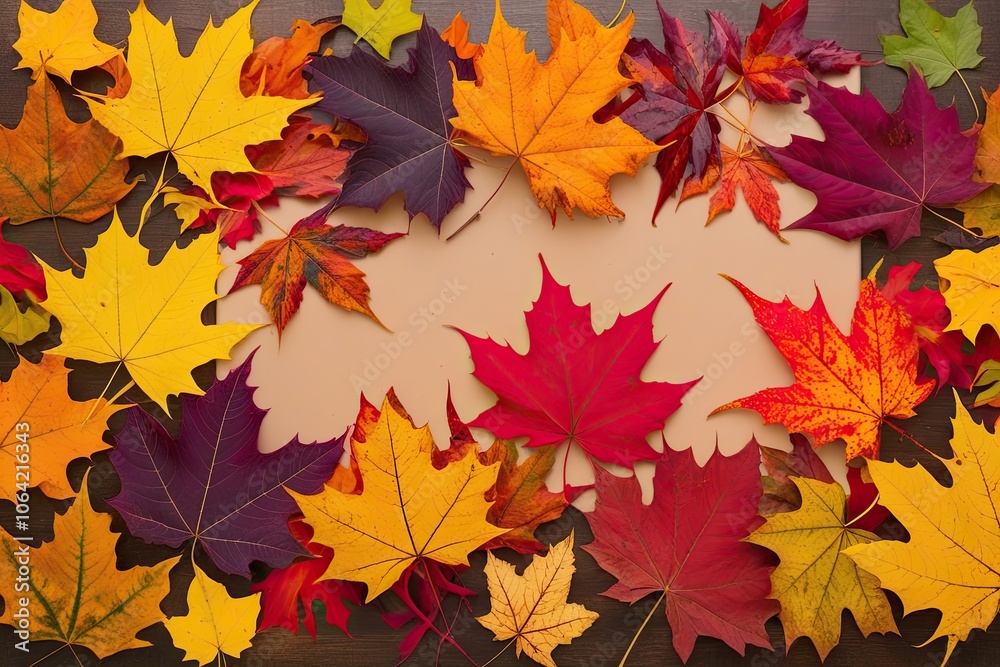 Colorful Autumn Leaves on a Pristine Background Colorful Autumn Leaves on a Pristine Background