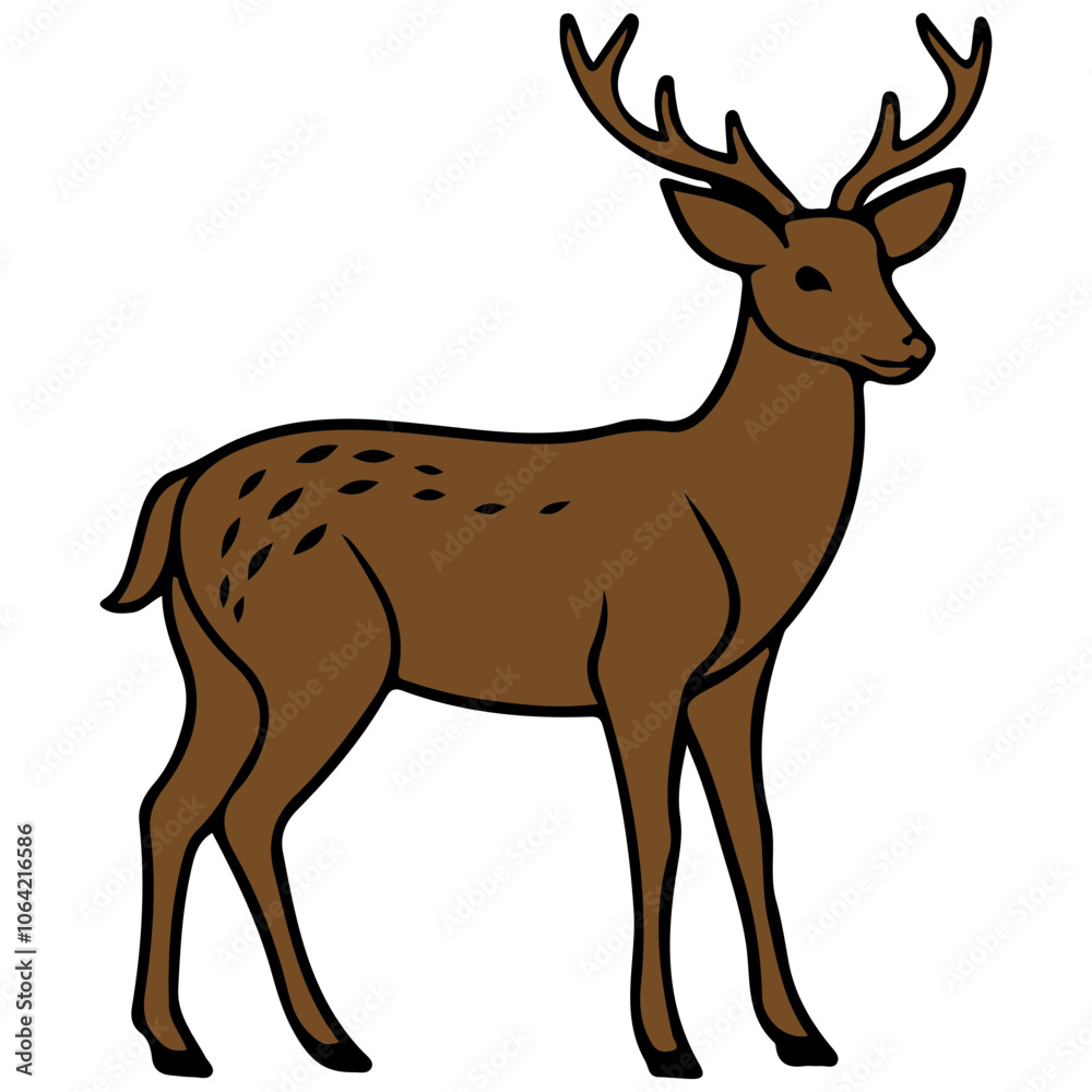 Reindeer Christmas clip art design on plain white transparent isolated background for card, shirt, hoodie, sweatshirt, apparel, card, tag, mug, icon, poster or badge Reindeer Christmas clip art design on plain white transparent isolated background for card, shirt, hoodie, sweatshirt, apparel, card, tag, mug, icon, poster or badge