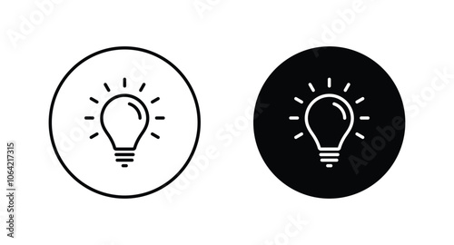 light bulb icon set. Idea symbol vector