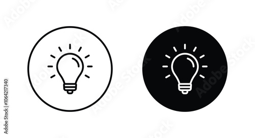light bulb icon set. Idea symbol vector