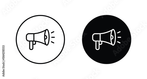 Megaphone icon set. Loudspeaker Symbol vector	