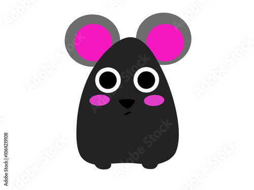 rat vector on white background, pest animal illustration