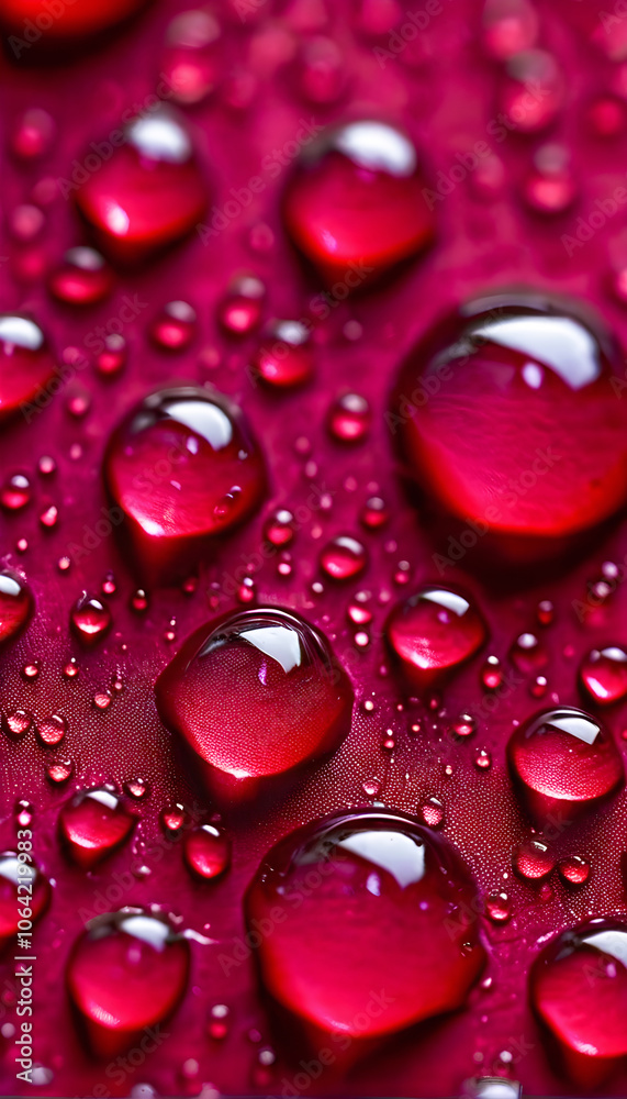 Crystal-clear water drops resting on a vibrant, dark surface with a dewy background, capturing nature’s serene beauty and texture Crystal-clear water drops resting on a vibrant, dark surface with a dewy background, capturing nature’s serene beauty and texture