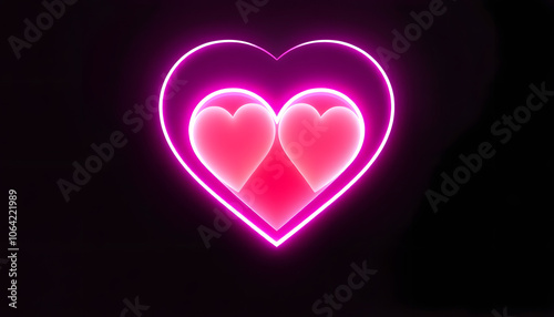 Heart-eye 3D emoticon, transparent background isolated with white shades, png