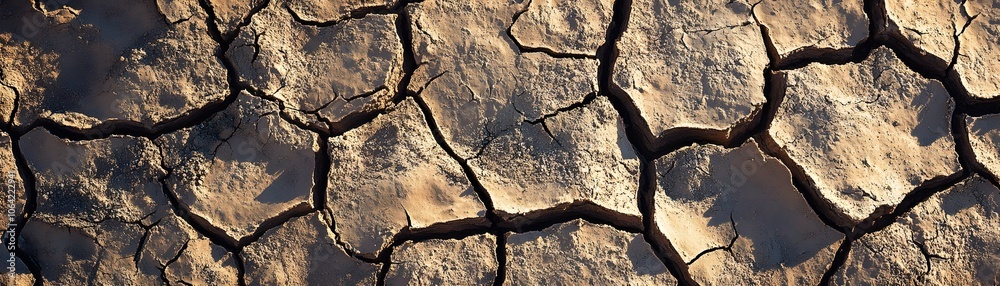 Cracked Earth Texture in Dry, Arid Landscape Cracked Earth Texture in Dry, Arid Landscape