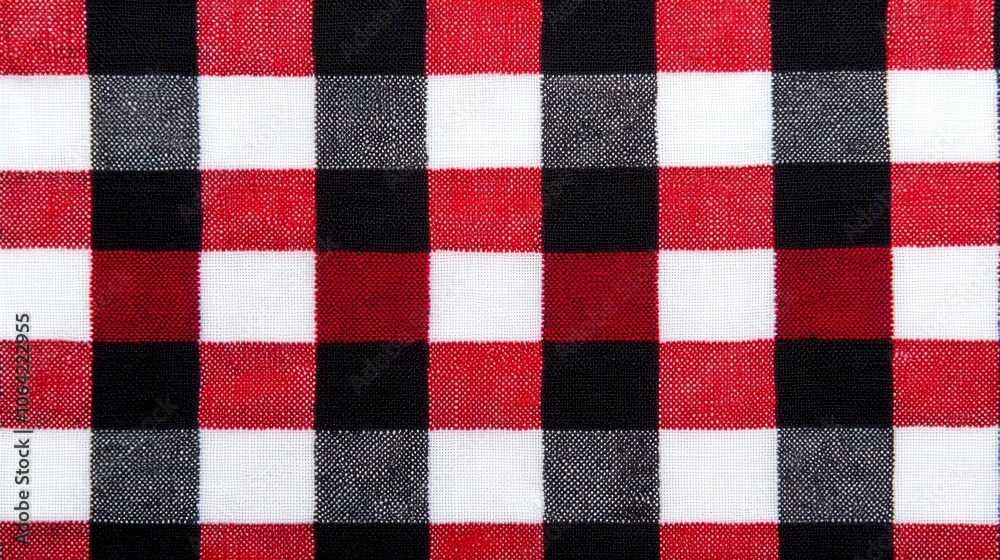 Bold Red and Black Checker Pattern on White Background Bold Red and Black Checker Pattern on White Background