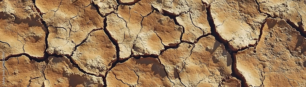 Close-up of Cracked and Dried Earth with a Rough Texture Close-up of Cracked and Dried Earth with a Rough Texture