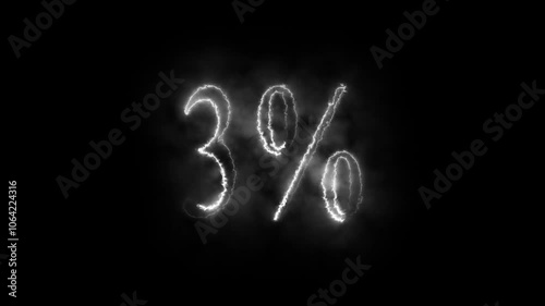 3 percent off neon sign banner ,Discount 3% off percent stickers animation motion graphics Mega Big Sale up to 3 % off seamless looping text sale, best price, big, black week, business, campaign. photo