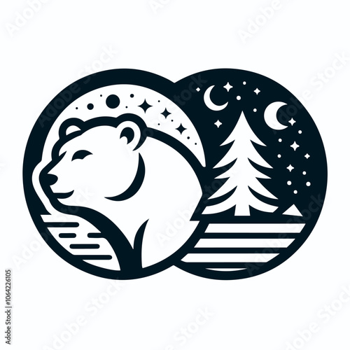 polar bear logo illustration