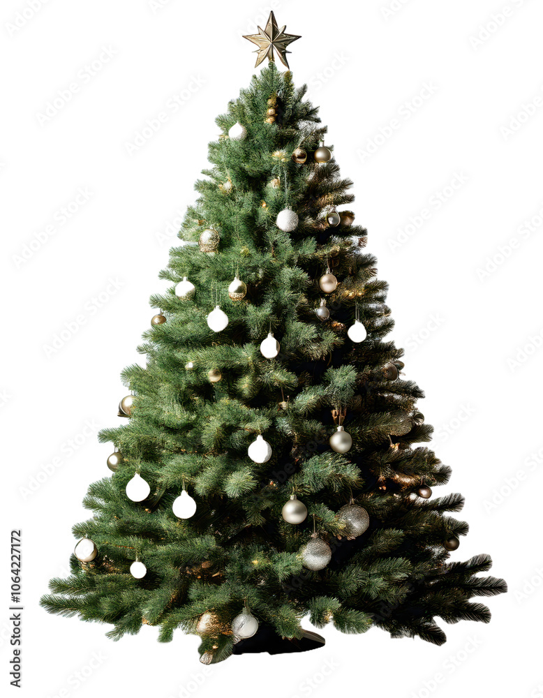 decorated christmas tree isolated on white transparent background png file decorated christmas tree isolated on white transparent background png file