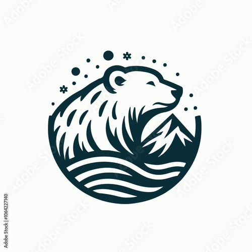 polar bear logo illustration