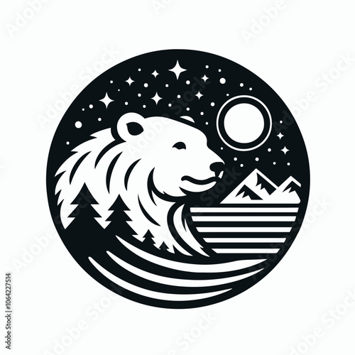 polar bear logo illustration