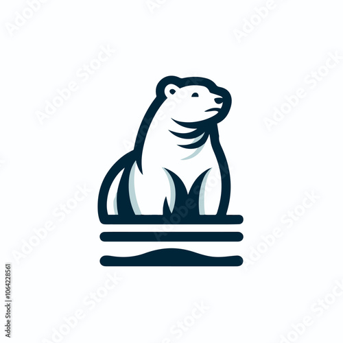 polar bear logo illustration