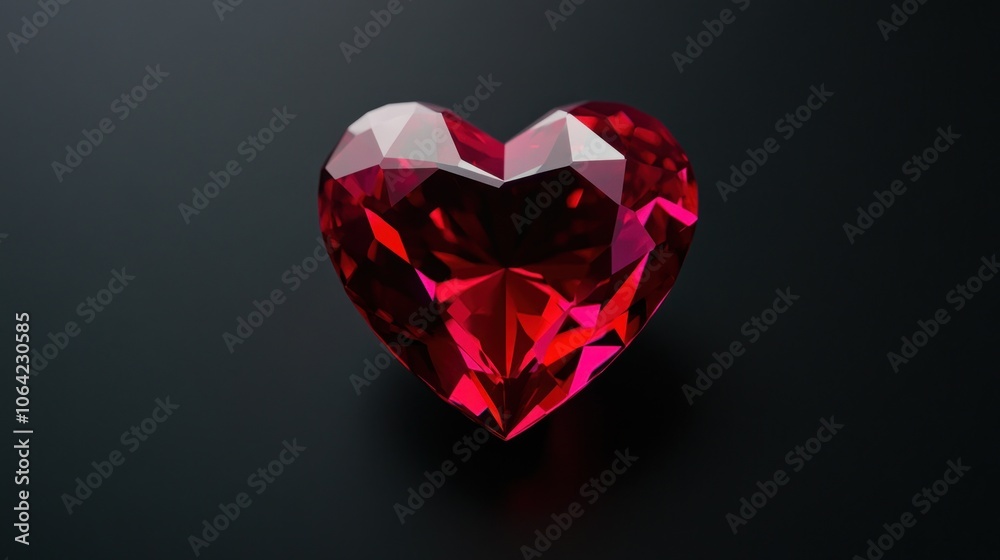 Heart-Shaped Red Gemstone Heart-Shaped Red Gemstone