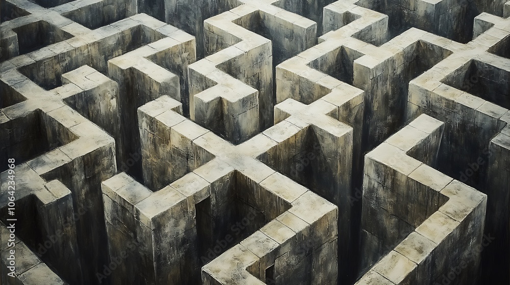 Explore the intricate paths of a maze design Explore the intricate paths of a maze design
