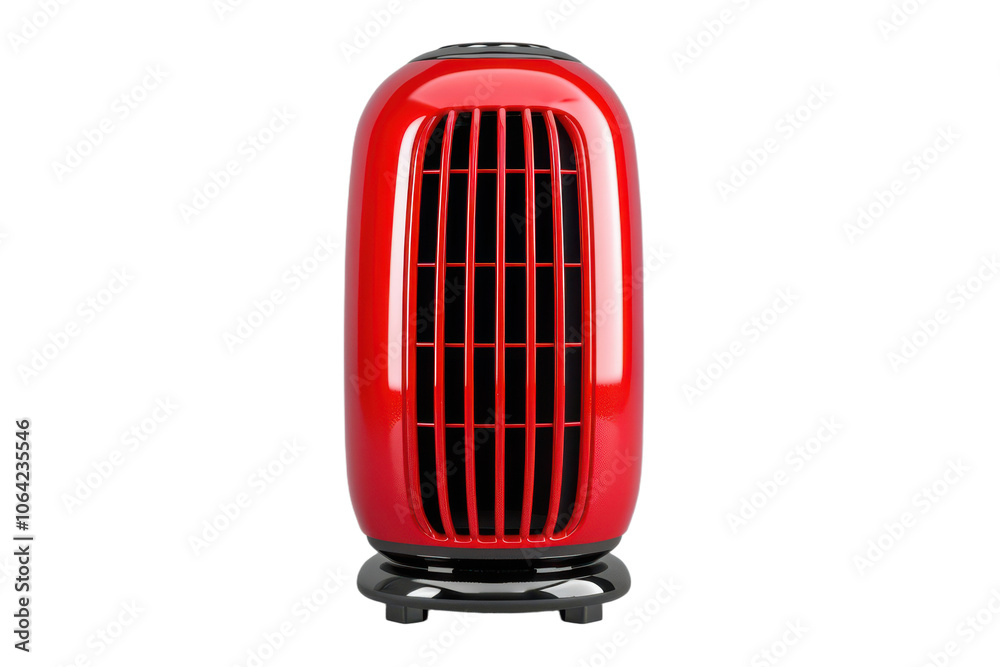 Red Retro Air Purifier on transparent background Red Retro Air Purifier on transparent background