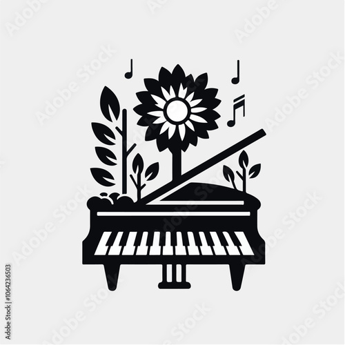 piano logo illustration