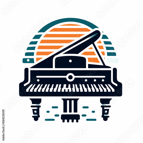 piano logo illustration
