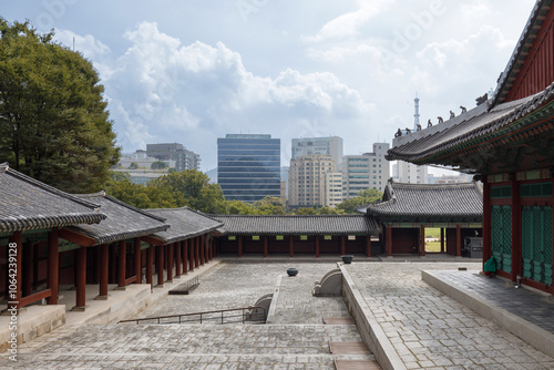 Traditional Architecture in Gyeonghui Palace Palace. Seoul, Korea photo