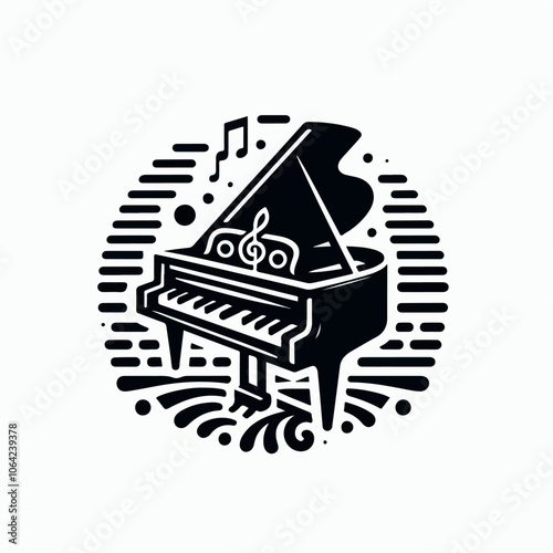 piano logo illustration