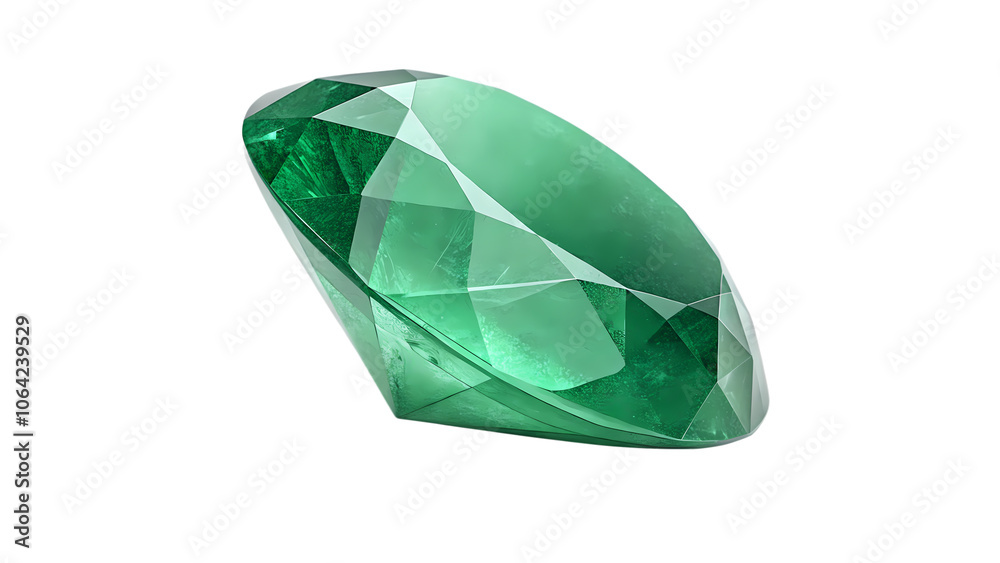 Vibrant gemstone, a precious jewel, isolated on a pristine white background Vibrant gemstone, a precious jewel, isolated on a pristine white background