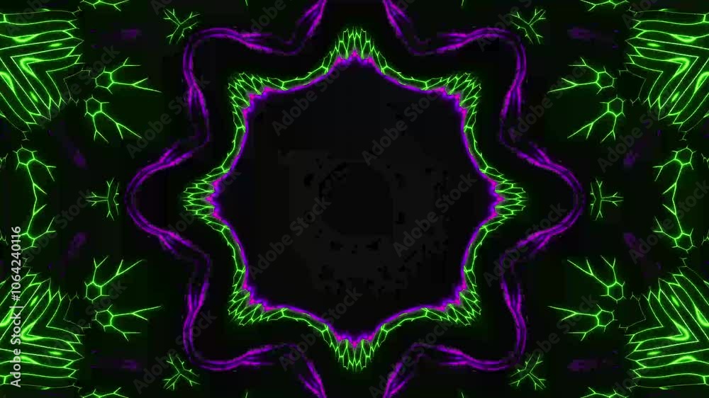 Abstract Kaleidoscope Light Background. Futuristic audiovisual vj seamless loop. 4K Fractal Animation Footage Abstract Kaleidoscope Light Background. Futuristic audiovisual vj seamless loop. 4K Fractal Animation Footage