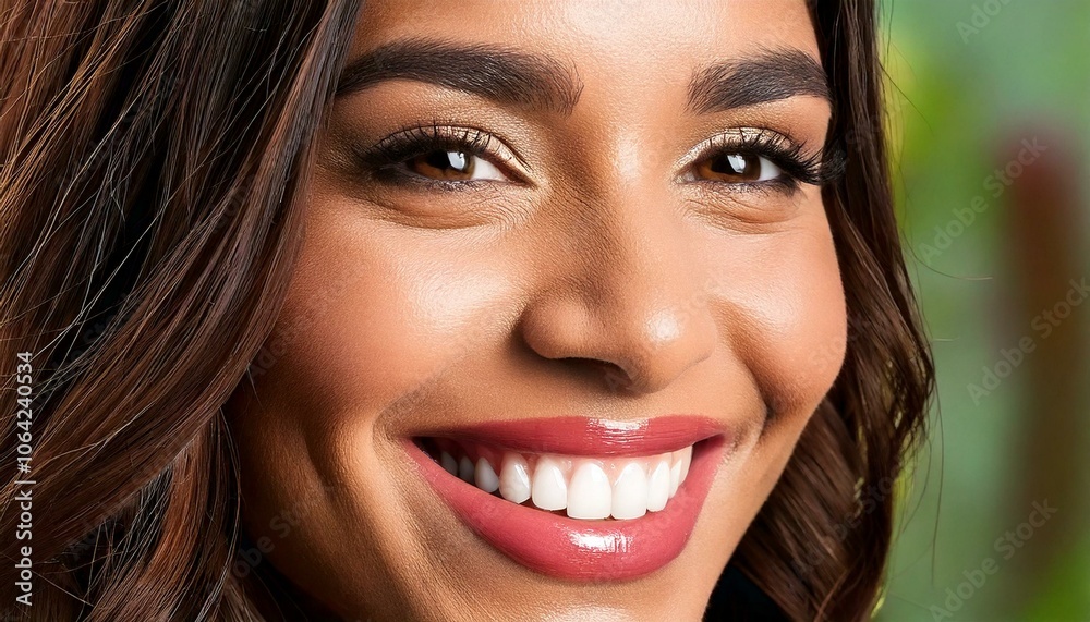 mujer latina sonriendo en primer plano mujer latina sonriendo en primer plano