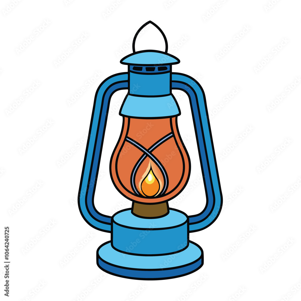 kerosene lamp on white background kerosene lamp on white background