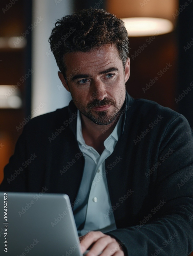 Determined Actor Working at a Table Determined Actor Working at a Table