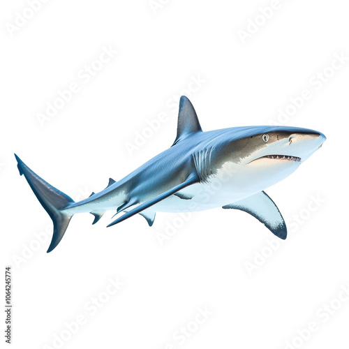 Blacktip Reef Shark Swimming Underwater on transparent background