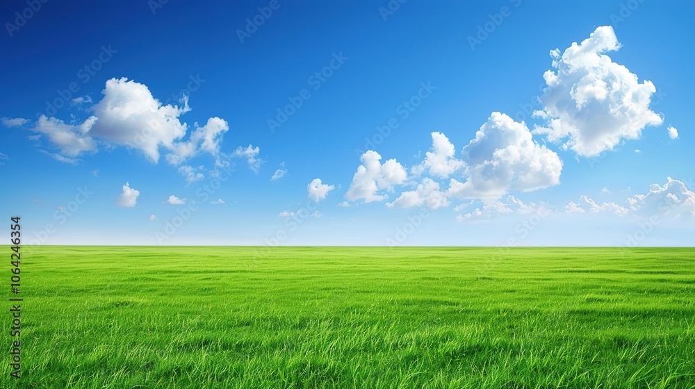 Sky_grassland_blue_sky_white_clouds_grassl Sky_grassland_blue_sky_white_clouds_grassl