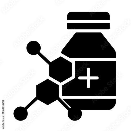 Bottle Hormones Solid Icon