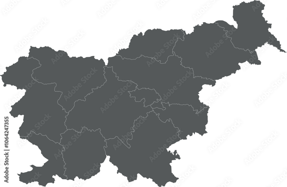 Vector blank map of Slovenia with statistical regions or territories and administrative divisions. Editable and clearly labeled layers. Vector blank map of Slovenia with statistical regions or territories and administrative divisions. Editable and clearly labeled layers.