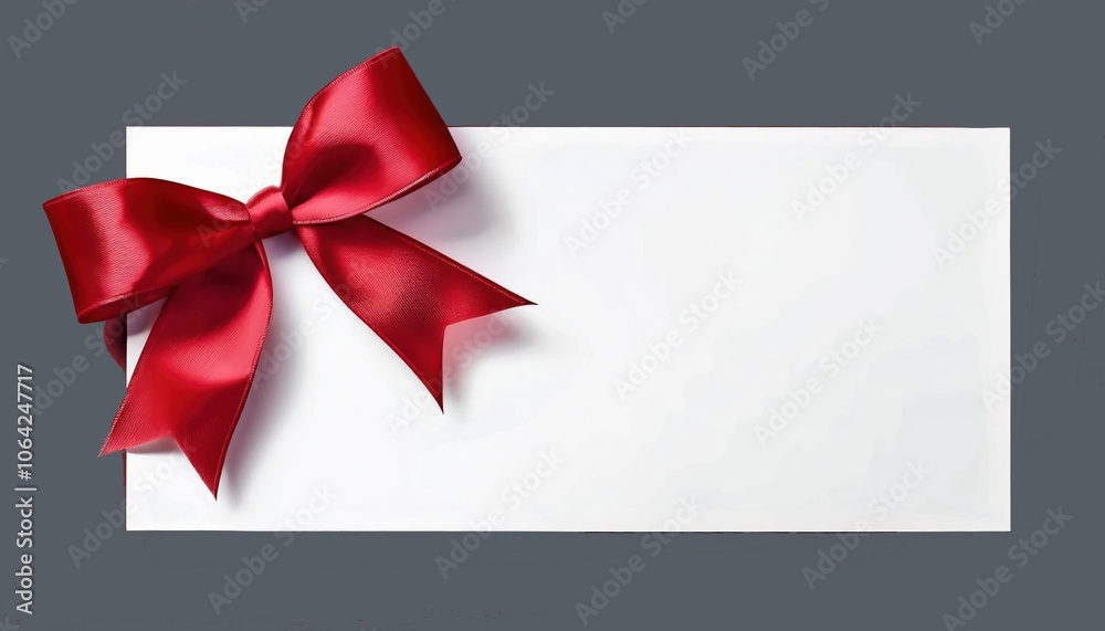 White envelope with a large, elegant red bow, symbolizing gift-giving or special occasions.
White envelope with a large, elegant red bow, symbolizing gift-giving or special occasions.