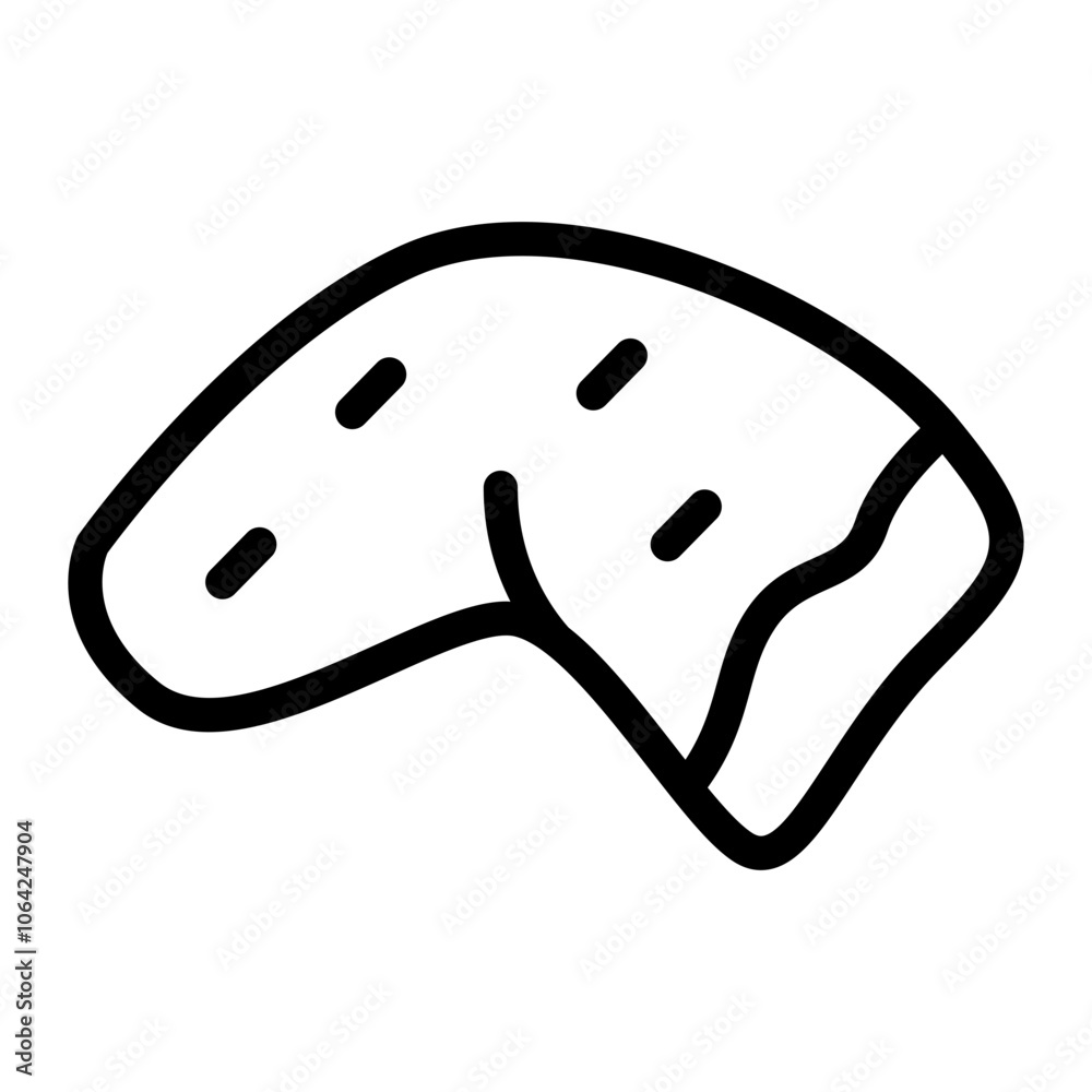 Obraz premium Chicken Ham Line Icon