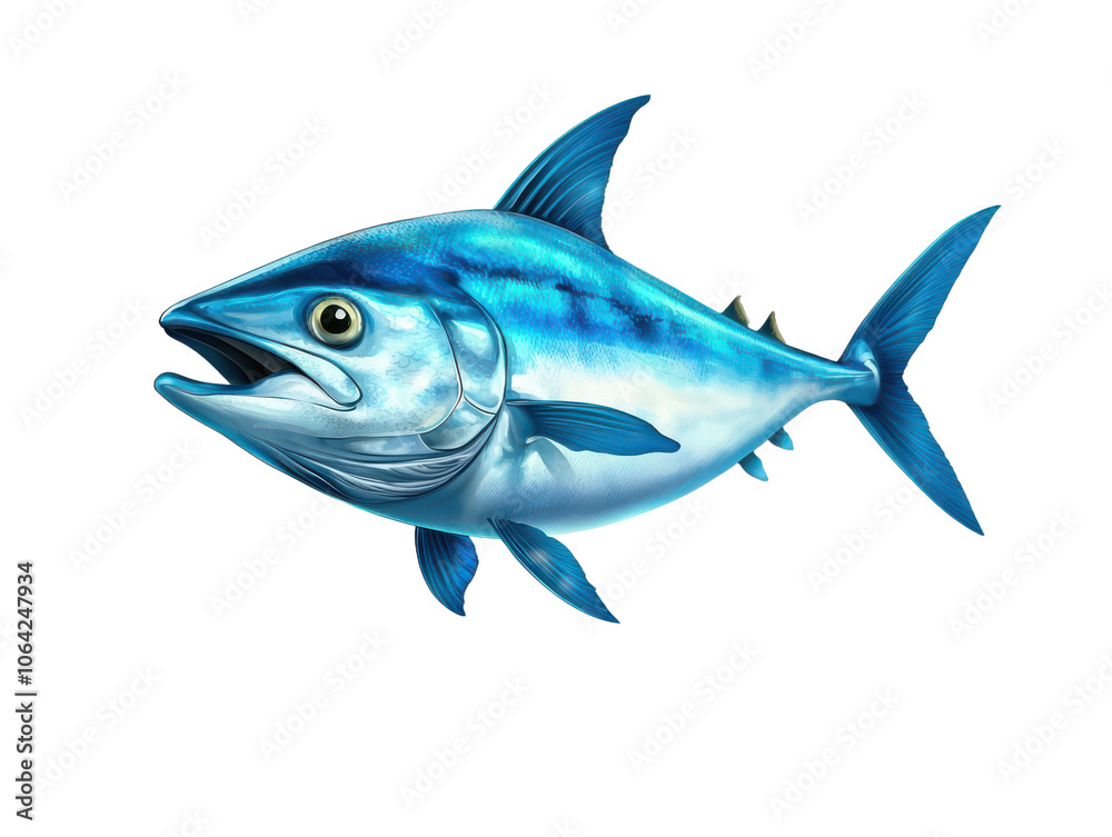 Bluefin Tuna Fish Illustration on transparent background Bluefin Tuna Fish Illustration on transparent background