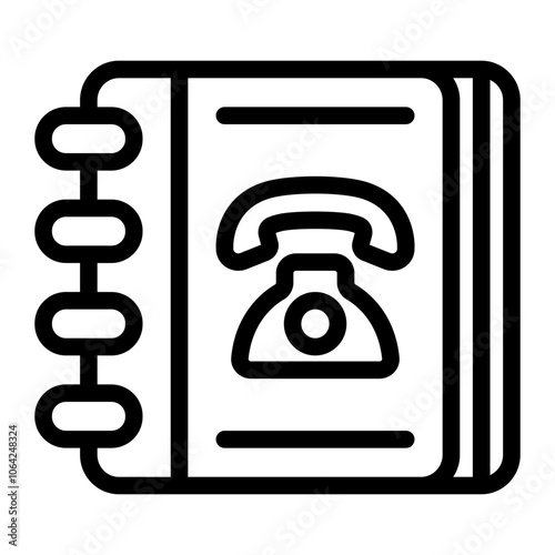 Contact Book Line Icon