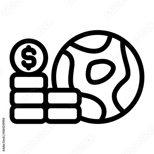 Global Economy Line icon