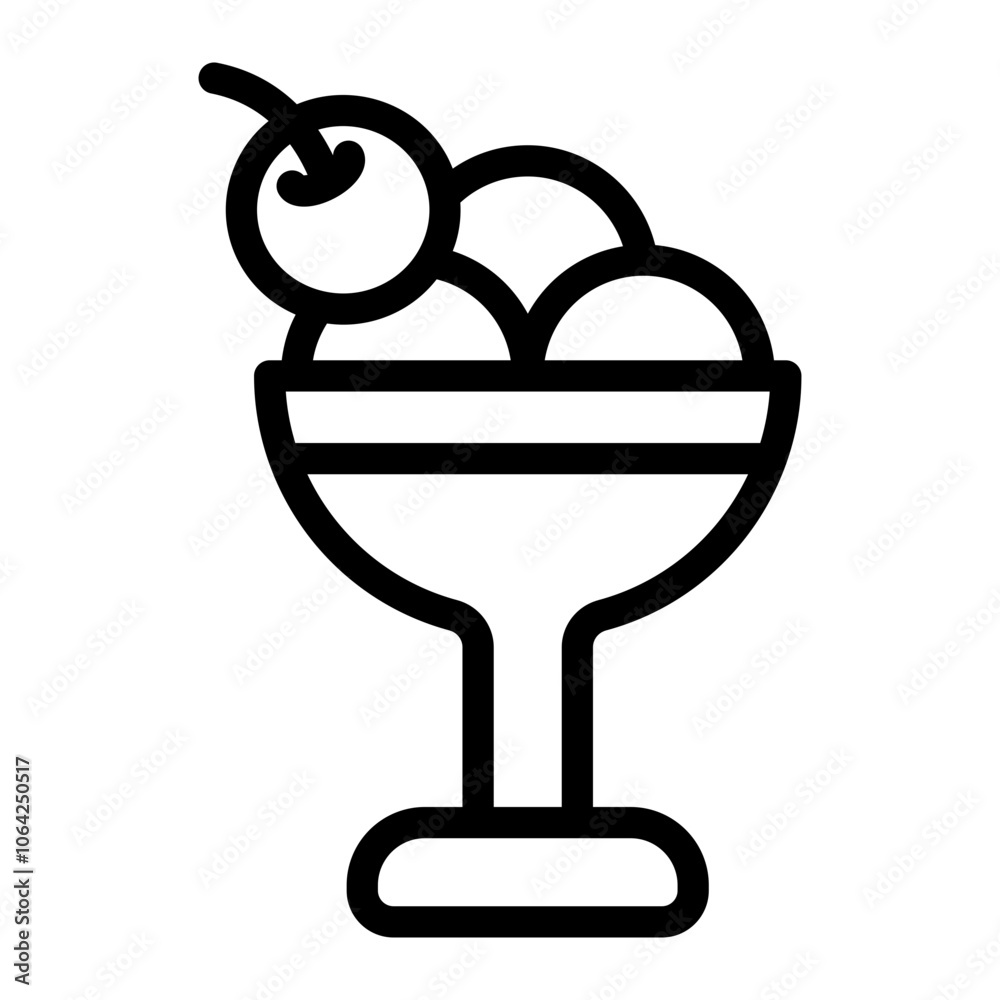 Ice Cream Line Icon