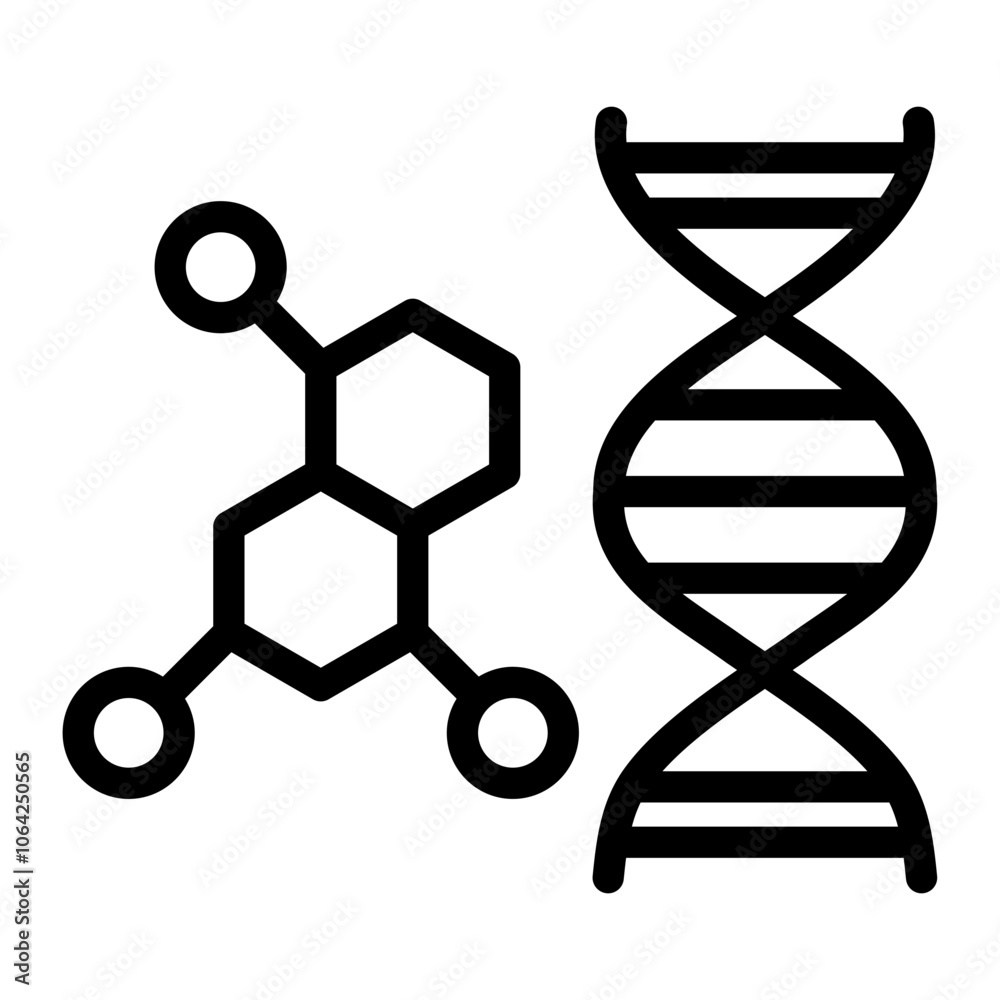Identity Hormones Line Icon Identity Hormones Line Icon