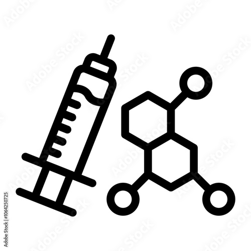 Injection Hormones Line Icon