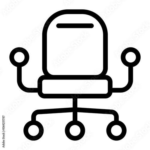 Office Chair Line Icon