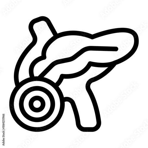 Pancreas Line Icon