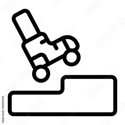 Roller Jump Line Icon